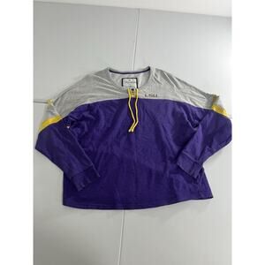 LSU Long Sleeve T Shirt Size XL Purple, Gold, and Gray